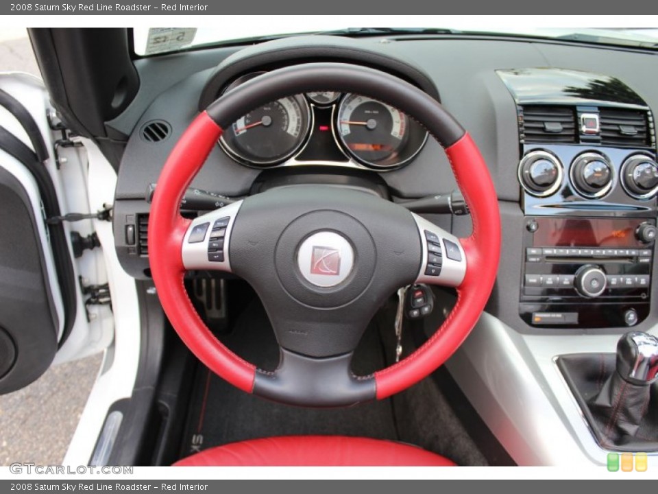 Red Interior Steering Wheel for the 2008 Saturn Sky Red Line Roadster #55509959