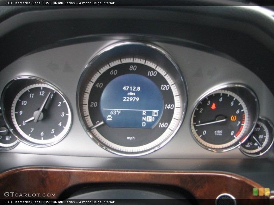 Almond Beige Interior Gauges for the 2010 Mercedes-Benz E 350 4Matic Sedan #55515455