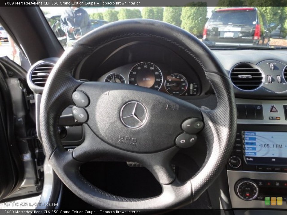 Tobacco Brown Interior Steering Wheel for the 2009 Mercedes-Benz CLK 350 Grand Edition Coupe #55516880
