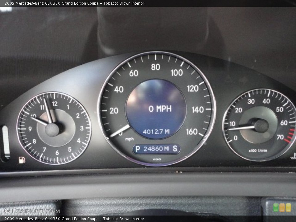 Tobacco Brown Interior Gauges for the 2009 Mercedes-Benz CLK 350 Grand Edition Coupe #55516898