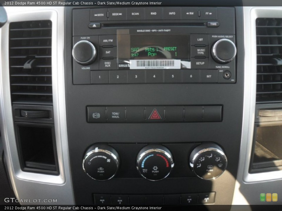 Dark Slate/Medium Graystone Interior Controls for the 2012 Dodge Ram 4500 HD ST Regular Cab Chassis #55519889