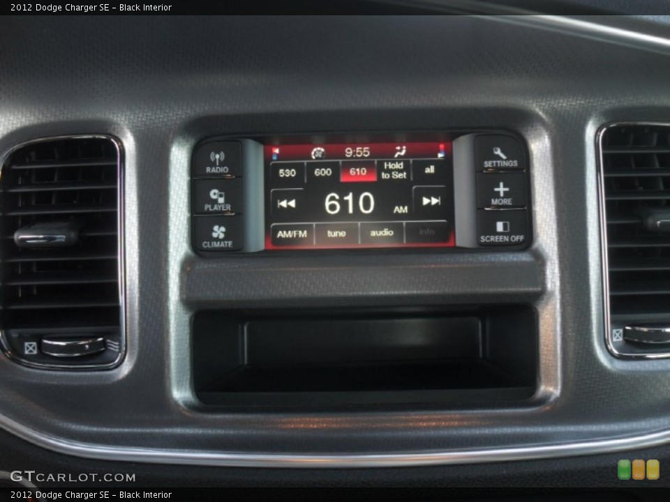 Black Interior Controls for the 2012 Dodge Charger SE #55520069