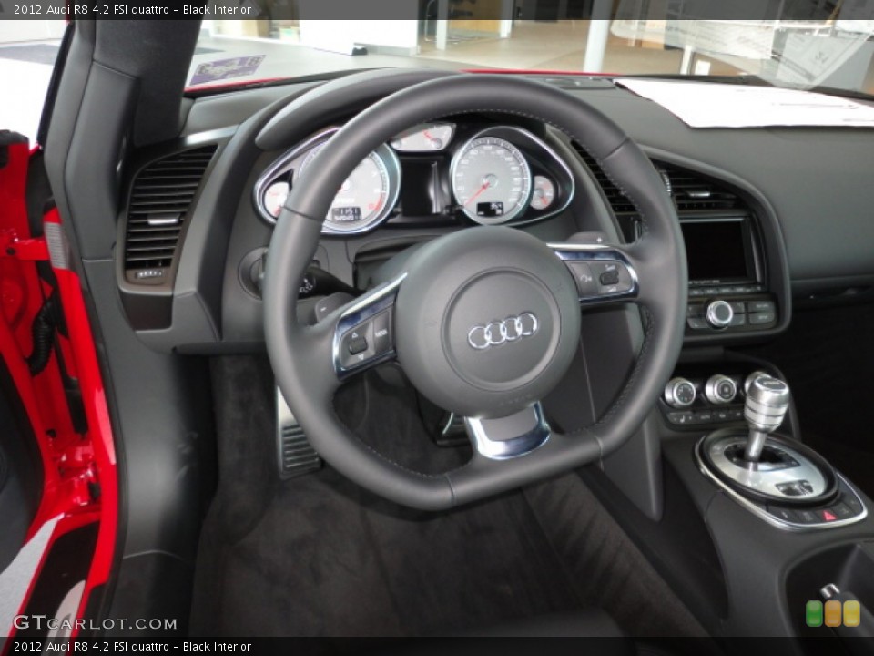 Black Interior Steering Wheel for the 2012 Audi R8 4.2 FSI quattro #55520450