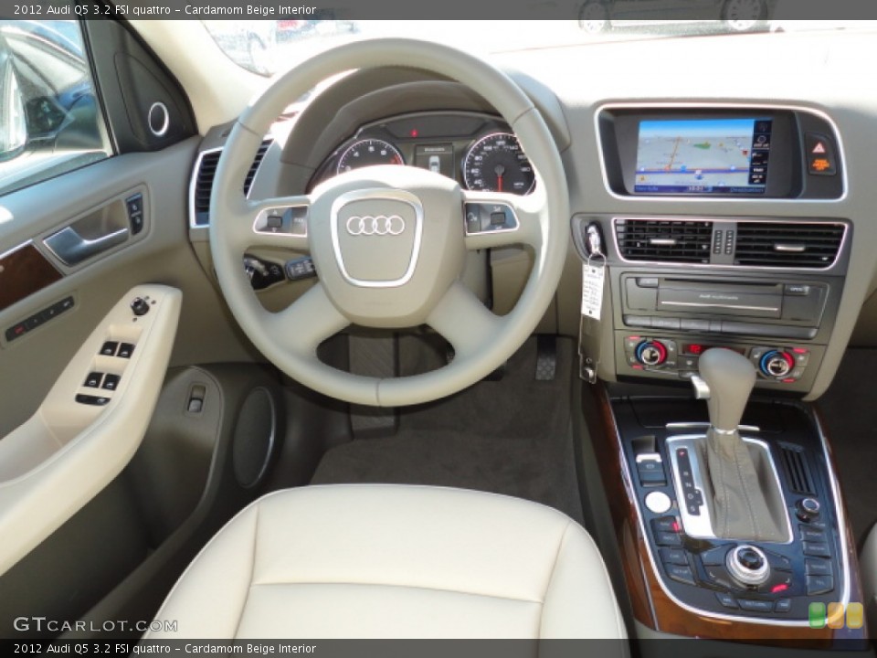 Cardamom Beige Interior Dashboard for the 2012 Audi Q5 3.2 FSI quattro #55520816