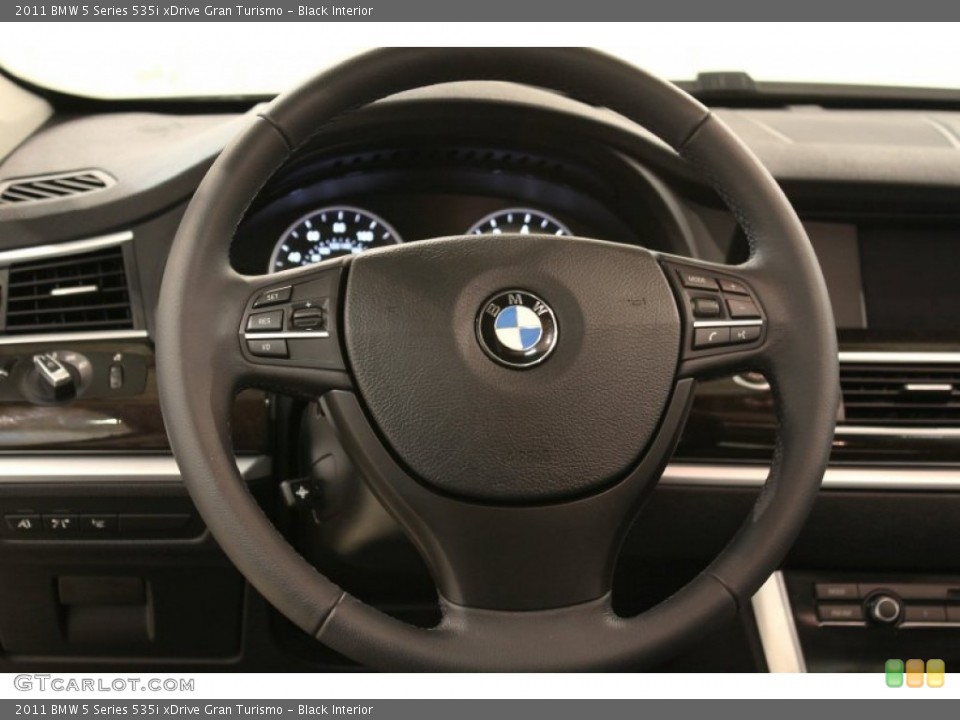 Black Interior Steering Wheel for the 2011 BMW 5 Series 535i xDrive Gran Turismo #55525976