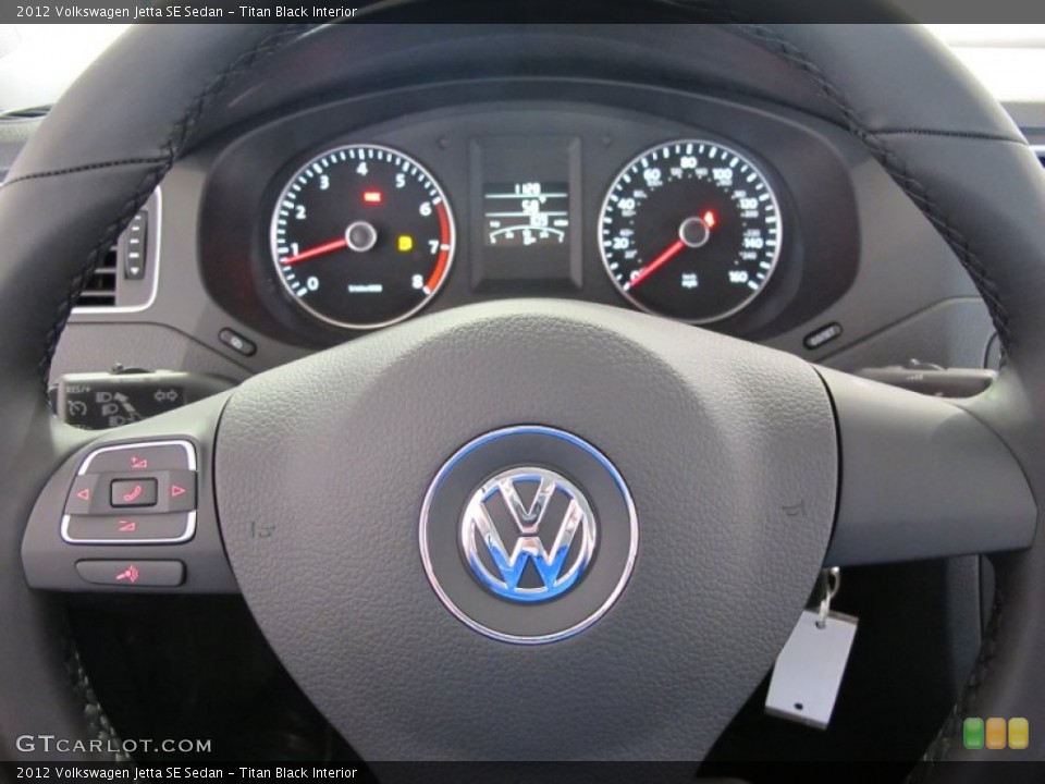 Titan Black Interior Steering Wheel for the 2012 Volkswagen Jetta SE Sedan #55526090