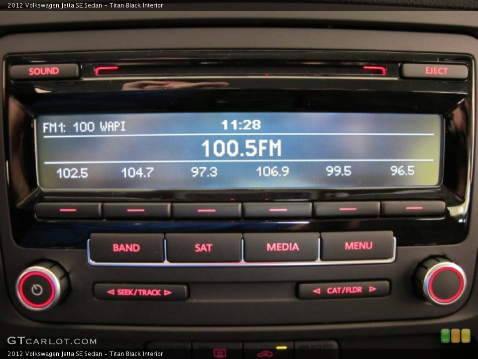 Titan Black Interior Audio System for the 2012 Volkswagen Jetta SE Sedan #55526099
