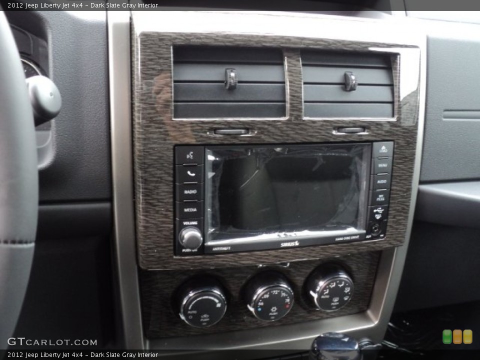 Dark Slate Gray Interior Controls for the 2012 Jeep Liberty Jet 4x4 #55529378