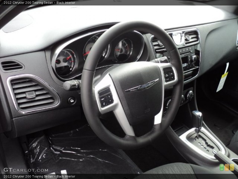 Black Interior Steering Wheel for the 2012 Chrysler 200 Touring Sedan #55529483