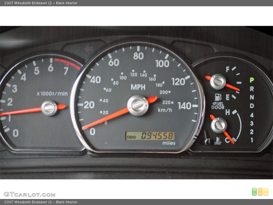 Black Interior Gauges for the 2007 Mitsubishi Endeavor LS #55530350