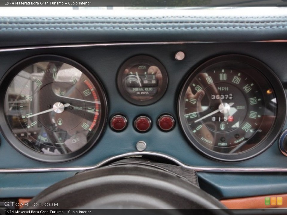 Cuoio Interior Gauges for the 1974 Maserati Bora Gran Turismo #55531802