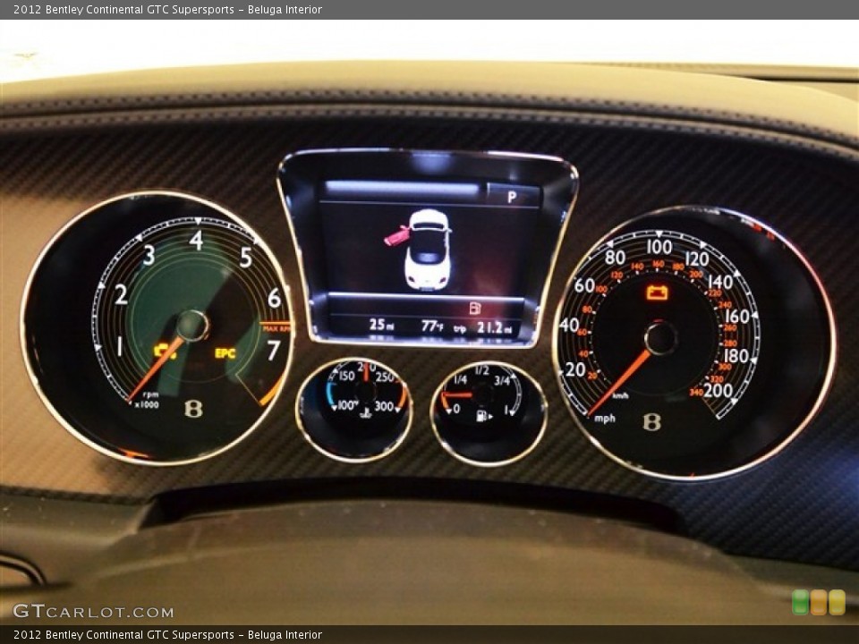 Beluga Interior Gauges for the 2012 Bentley Continental GTC Supersports #55532042