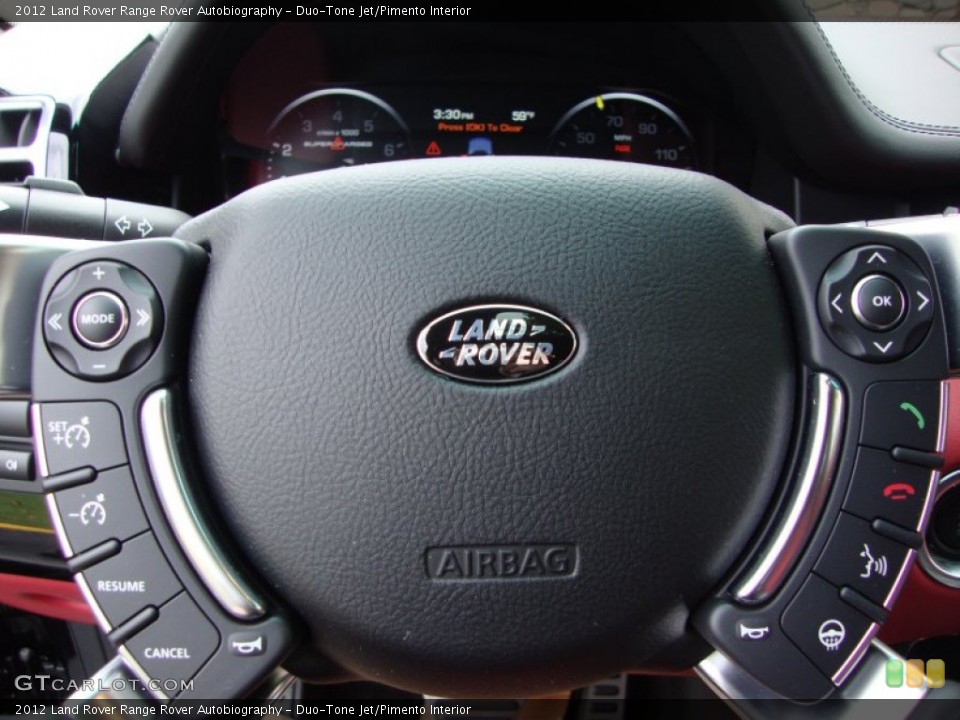 Duo-Tone Jet/Pimento Interior Steering Wheel for the 2012 Land Rover Range Rover Autobiography #55532090