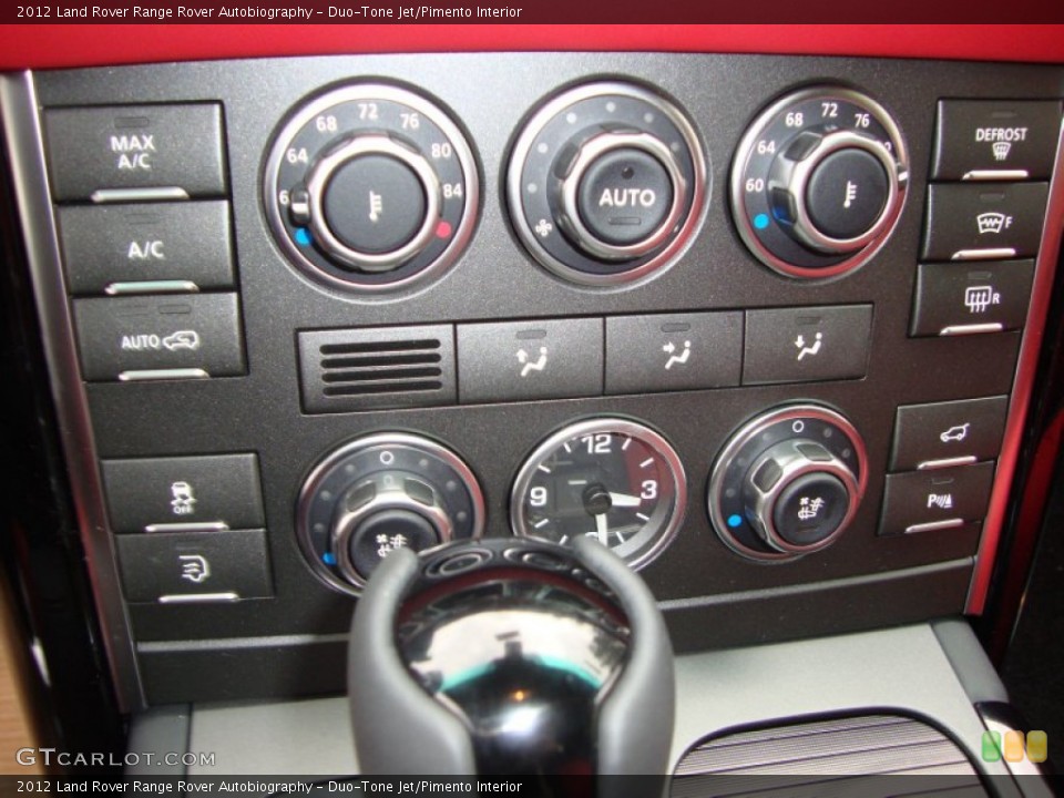 Duo-Tone Jet/Pimento Interior Controls for the 2012 Land Rover Range Rover Autobiography #55532126