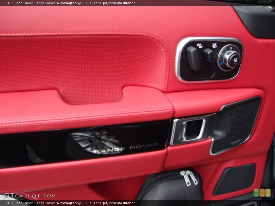 Duo-Tone Jet/Pimento Interior Door Panel for the 2012 Land Rover Range Rover Autobiography #55532165