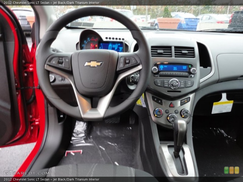 Jet Black/Dark Titanium Interior Dashboard for the 2012 Chevrolet Sonic LT Sedan #55532936