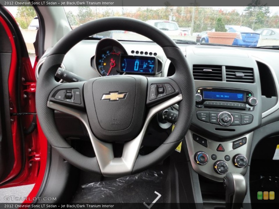Jet Black/Dark Titanium Interior Dashboard for the 2012 Chevrolet Sonic LT Sedan #55533059