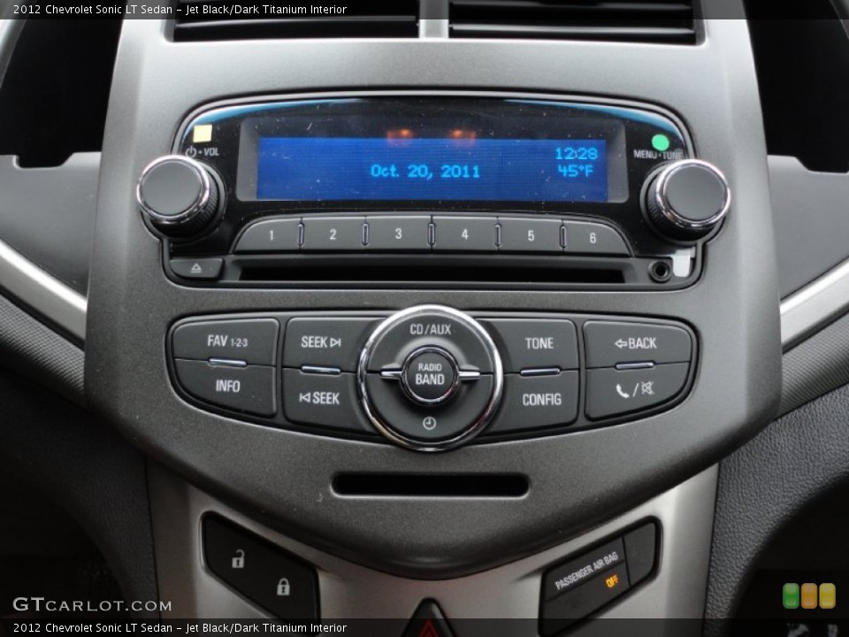Jet Black/Dark Titanium Interior Controls for the 2012 Chevrolet Sonic LT Sedan #55533095