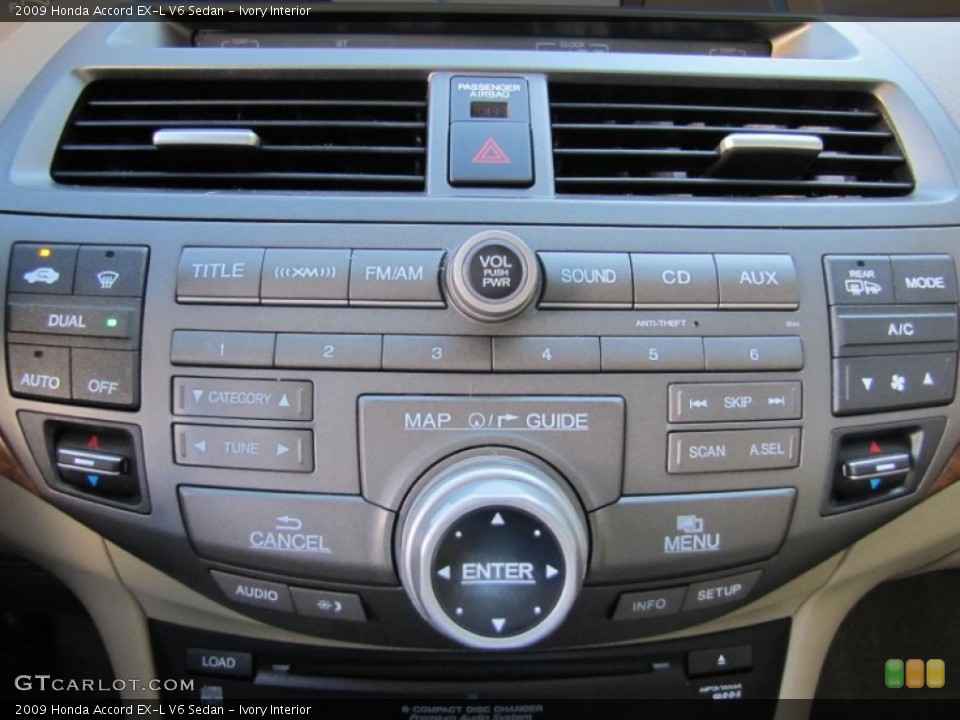 Ivory Interior Controls for the 2009 Honda Accord EX-L V6 Sedan #55533251