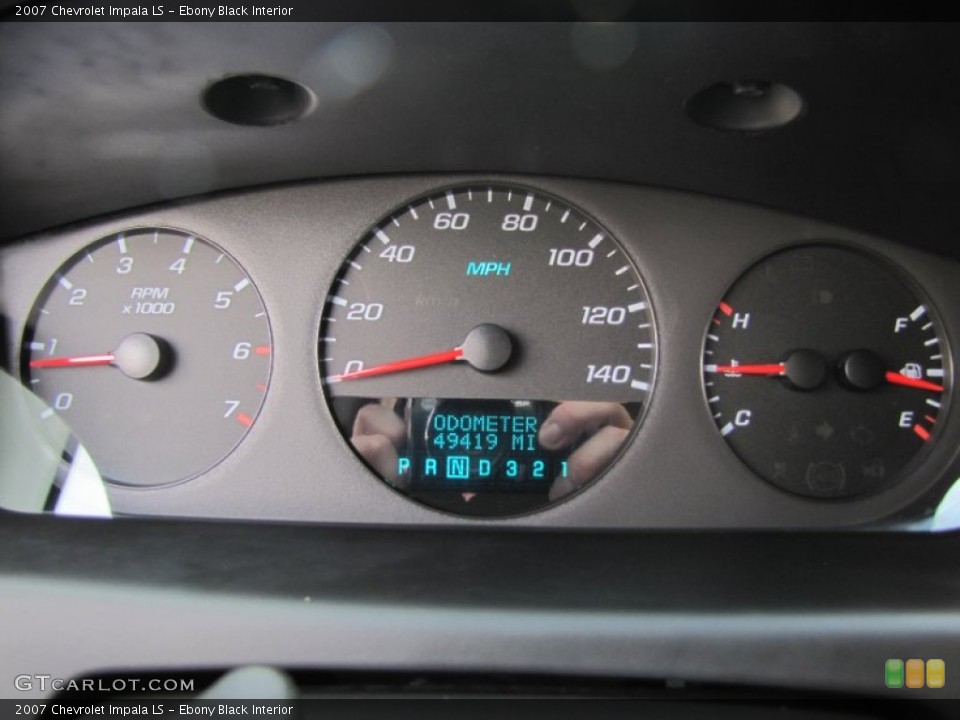 Ebony Black Interior Gauges for the 2007 Chevrolet Impala LS #55534025