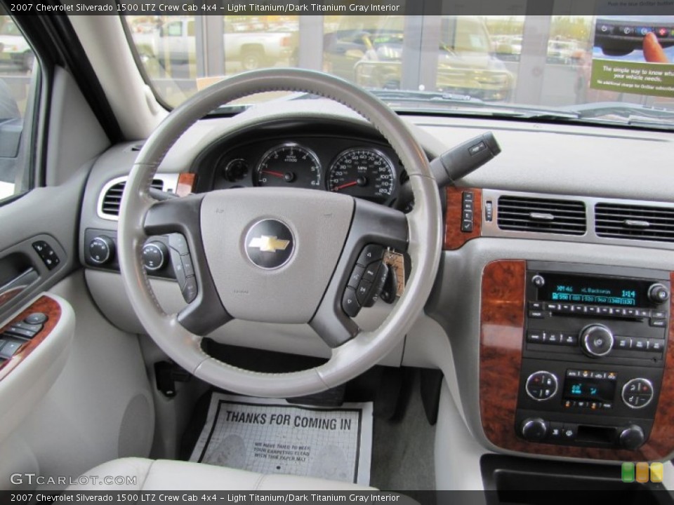 Light Titanium/Dark Titanium Gray Interior Dashboard for the 2007 Chevrolet Silverado 1500 LTZ Crew Cab 4x4 #55534190