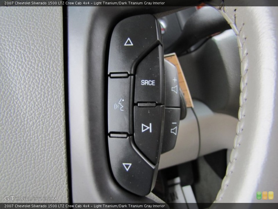 Light Titanium/Dark Titanium Gray Interior Controls for the 2007 Chevrolet Silverado 1500 LTZ Crew Cab 4x4 #55534214