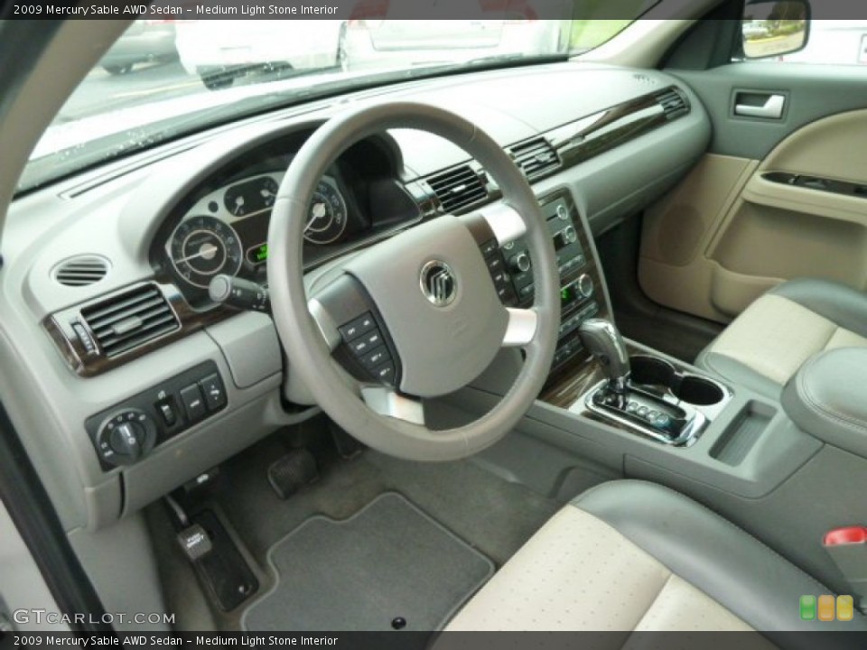 Medium Light Stone Interior Prime Interior for the 2009 Mercury Sable AWD Sedan #55535060
