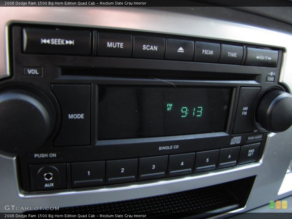 Medium Slate Gray Interior Audio System for the 2008 Dodge Ram 1500 Big Horn Edition Quad Cab #55535726