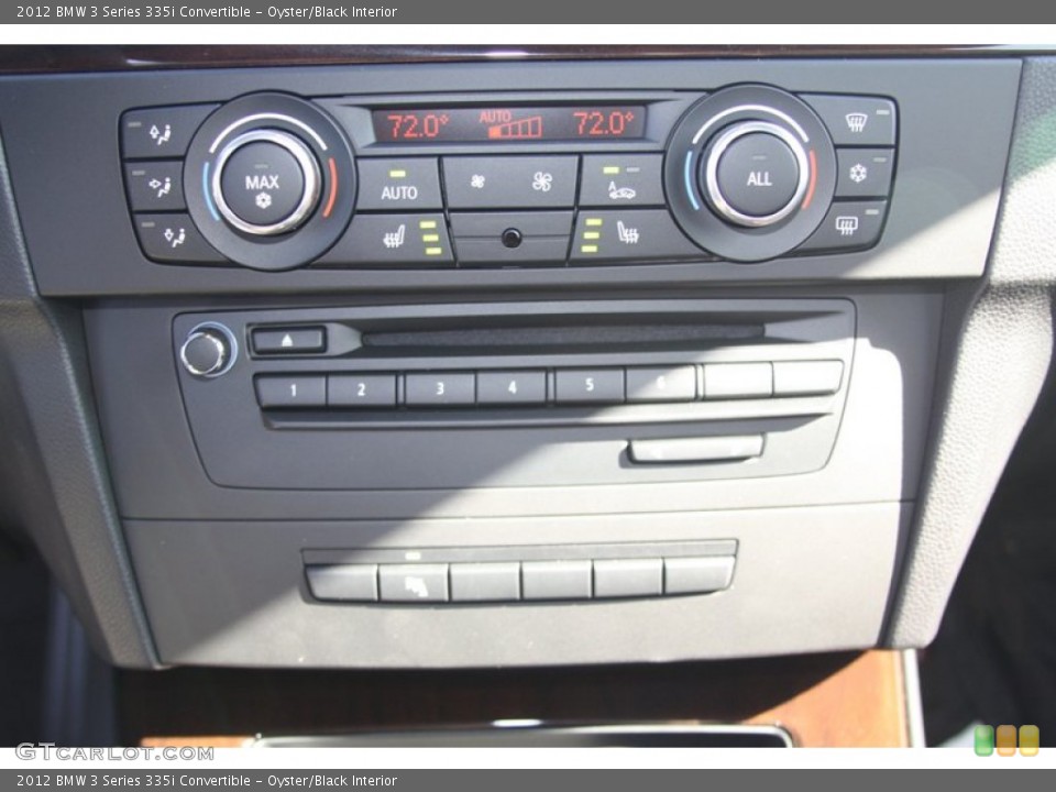 Oyster/Black Interior Controls for the 2012 BMW 3 Series 335i Convertible #55537818