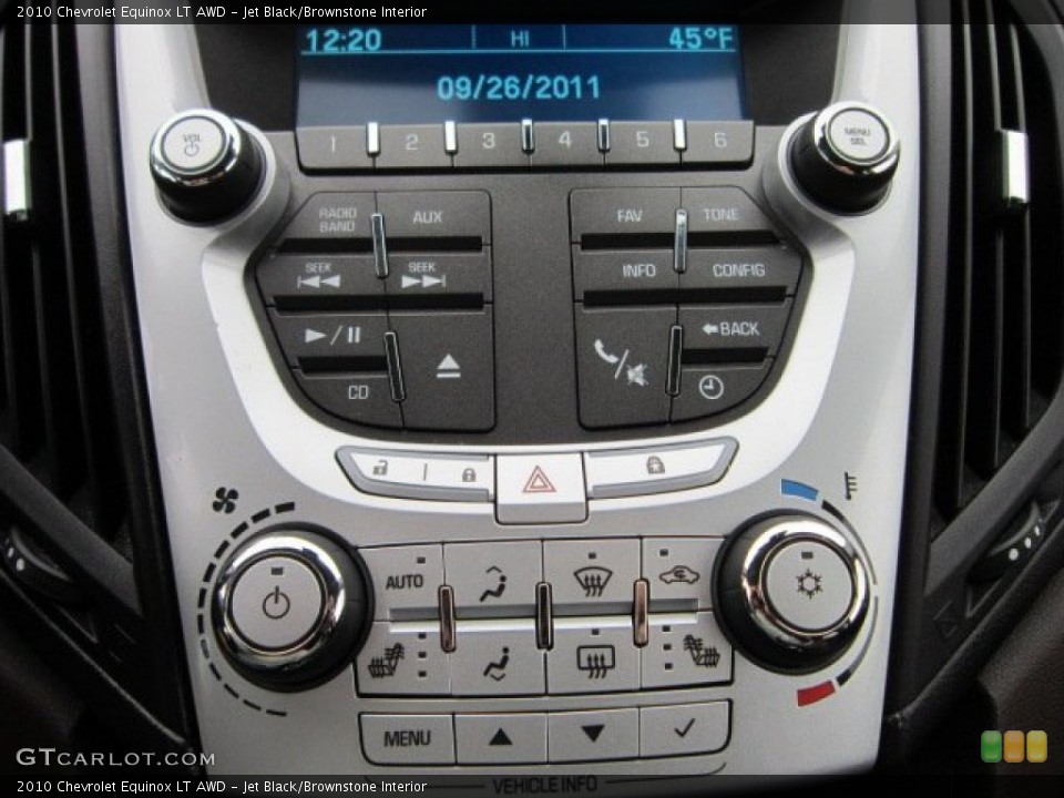 Jet Black/Brownstone Interior Controls for the 2010 Chevrolet Equinox LT AWD #55538085