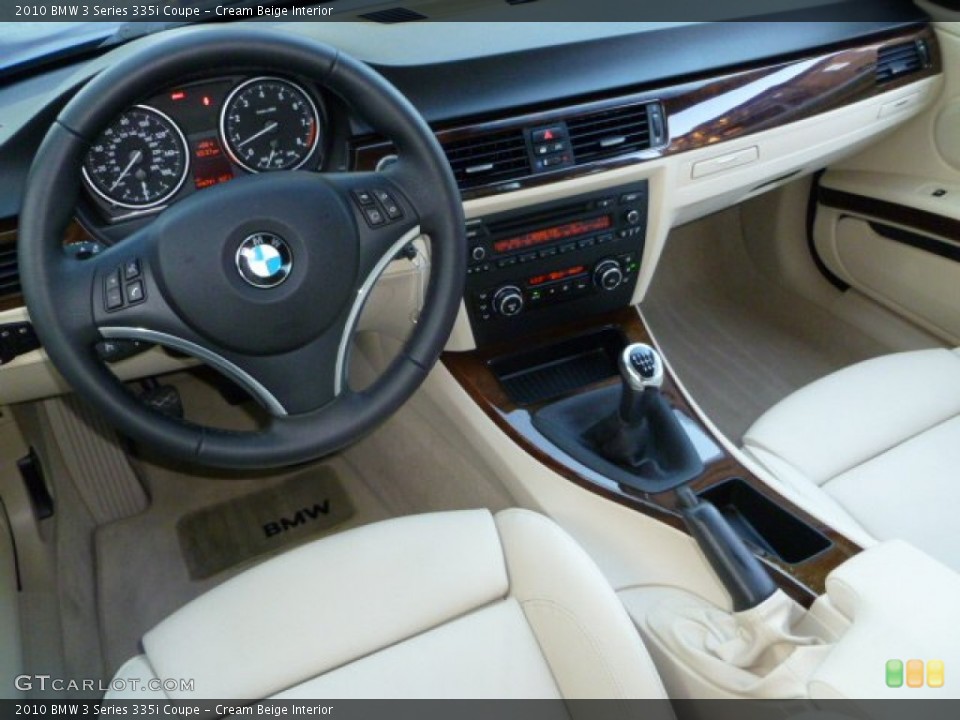 Cream Beige Interior Prime Interior for the 2010 BMW 3 Series 335i Coupe #55539615