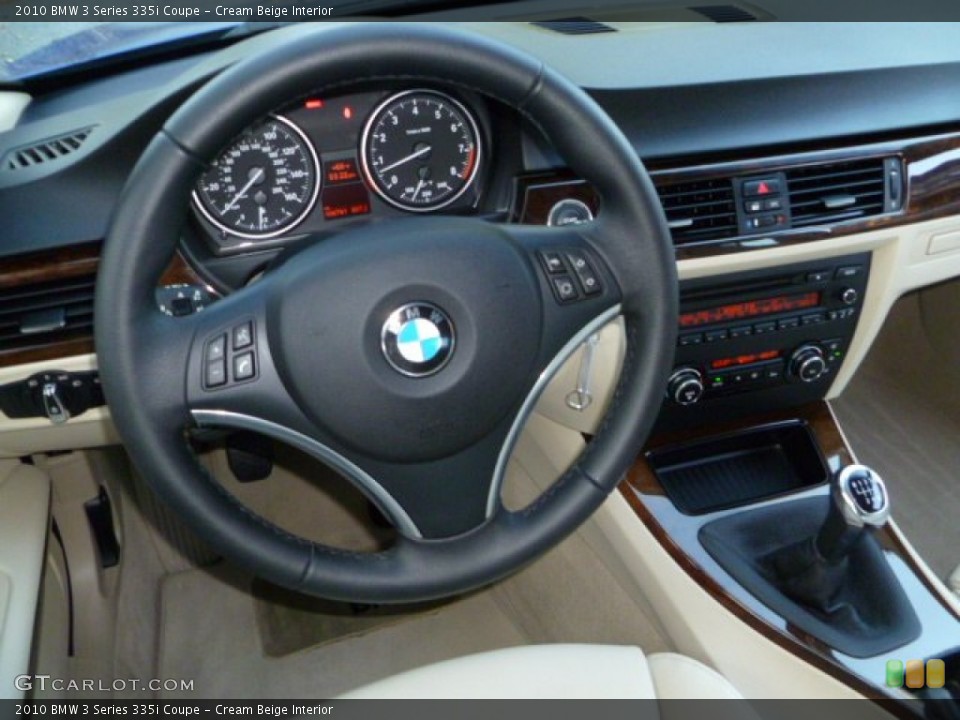 Cream Beige Interior Steering Wheel for the 2010 BMW 3 Series 335i Coupe #55539700