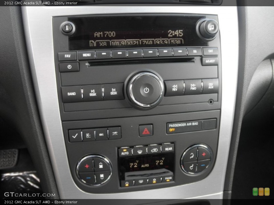 Ebony Interior Audio System for the 2012 GMC Acadia SLT AWD #55540785