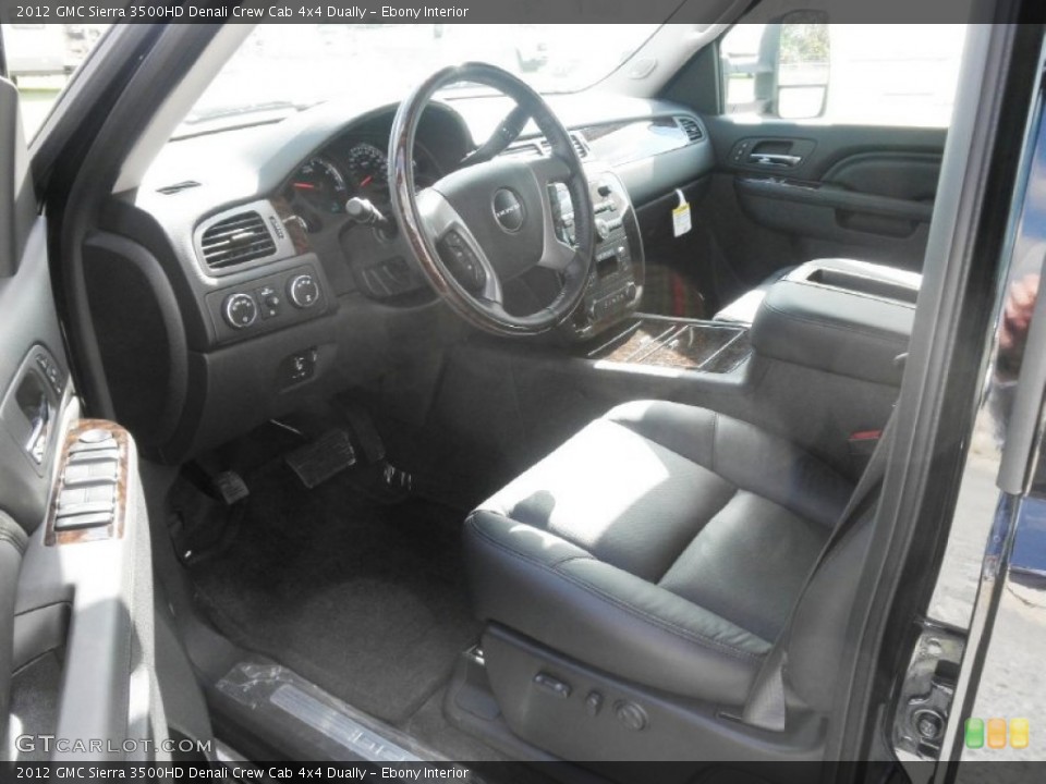 Ebony Interior Photo for the 2012 GMC Sierra 3500HD Denali Crew Cab 4x4 Dually #55542114