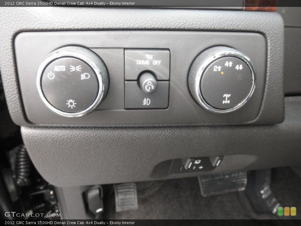 Ebony Interior Controls for the 2012 GMC Sierra 3500HD Denali Crew Cab 4x4 Dually #55542159