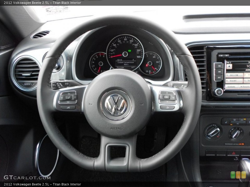 Titan Black Interior Steering Wheel for the 2012 Volkswagen Beetle 2.5L #55543053