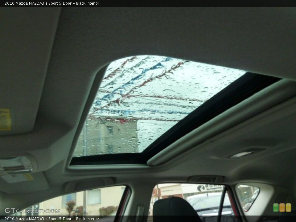Black Interior Sunroof for the 2010 Mazda MAZDA3 s Sport 5 Door #55543658