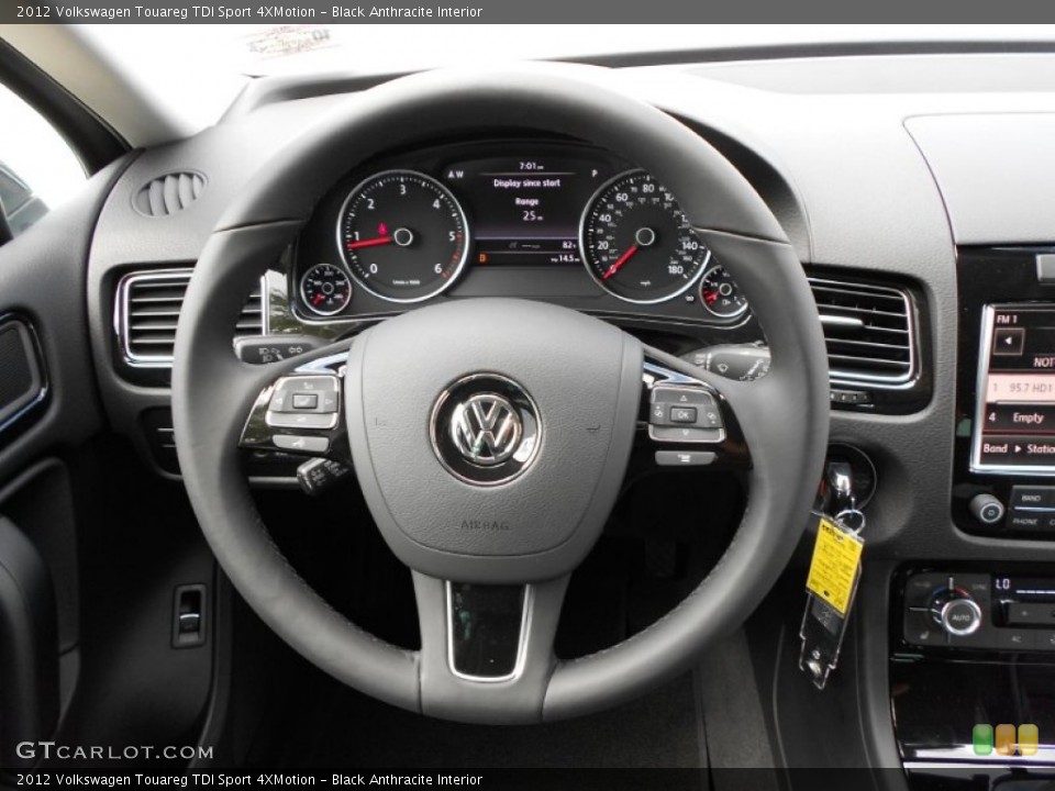 Black Anthracite Interior Steering Wheel for the 2012 Volkswagen Touareg TDI Sport 4XMotion #55544469