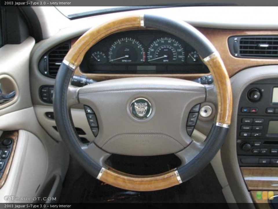 Ivory Interior Steering Wheel for the 2003 Jaguar S-Type 3.0 #55545654