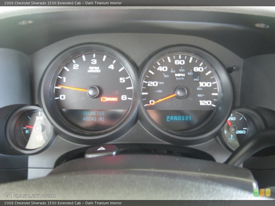Dark Titanium Interior Gauges for the 2009 Chevrolet Silverado 1500 Extended Cab #55545918