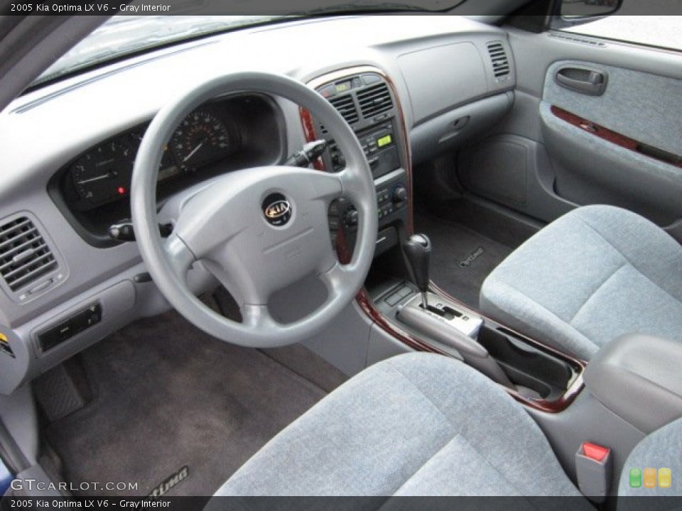 Gray Interior Prime Interior for the 2005 Kia Optima LX V6 #55546791