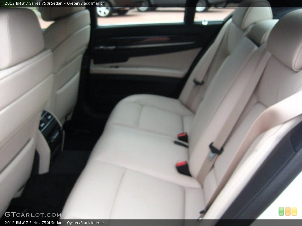 Oyster/Black Interior Photo for the 2012 BMW 7 Series 750i Sedan #55546812