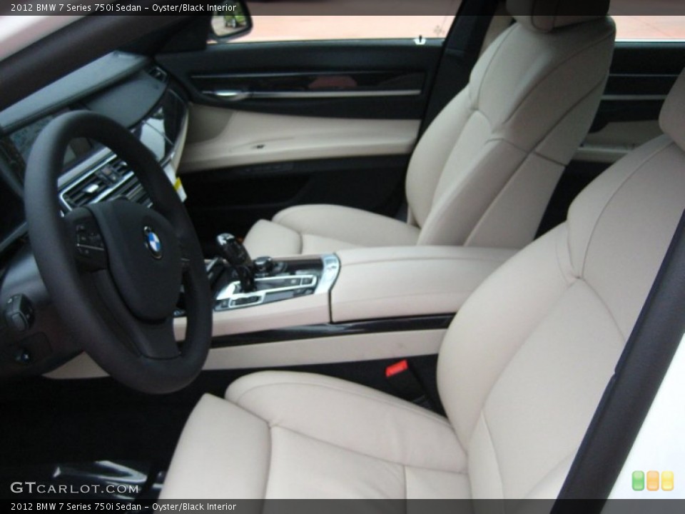 Oyster/Black Interior Photo for the 2012 BMW 7 Series 750i Sedan #55546821