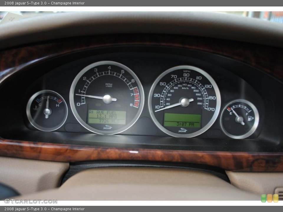 Champagne Interior Gauges for the 2008 Jaguar S-Type 3.0 #55548243