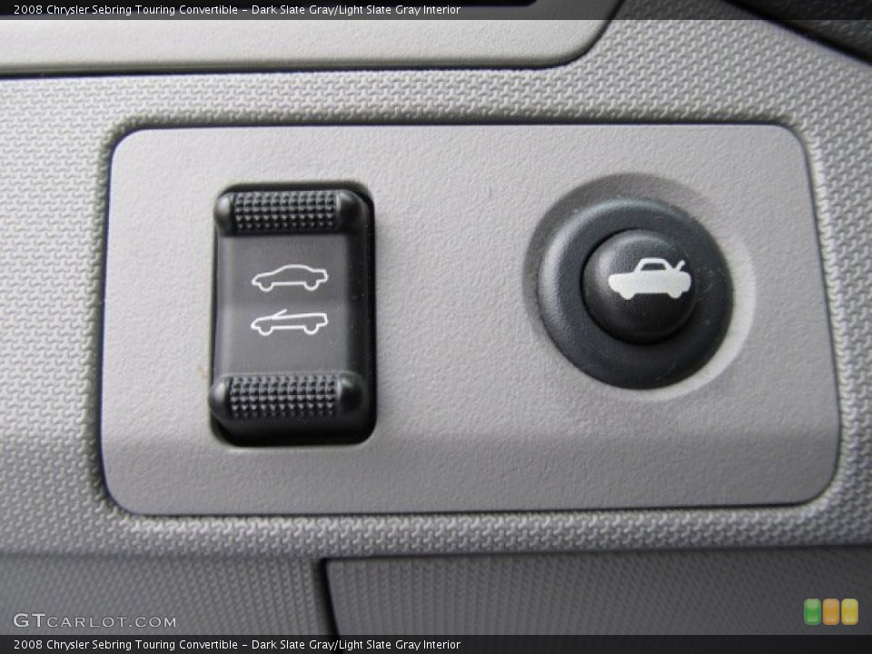 Dark Slate Gray/Light Slate Gray Interior Controls for the 2008 Chrysler Sebring Touring Convertible #55549470