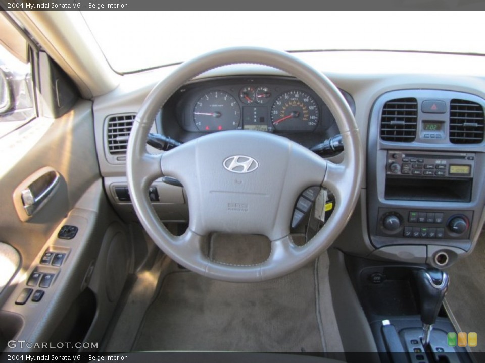 Beige Interior Dashboard for the 2004 Hyundai Sonata V6 #55551906