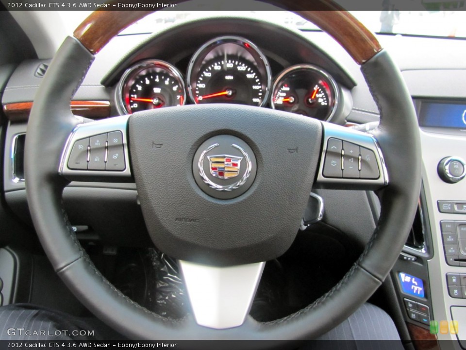 Ebony/Ebony Interior Steering Wheel for the 2012 Cadillac CTS 4 3.6 AWD Sedan #55552320