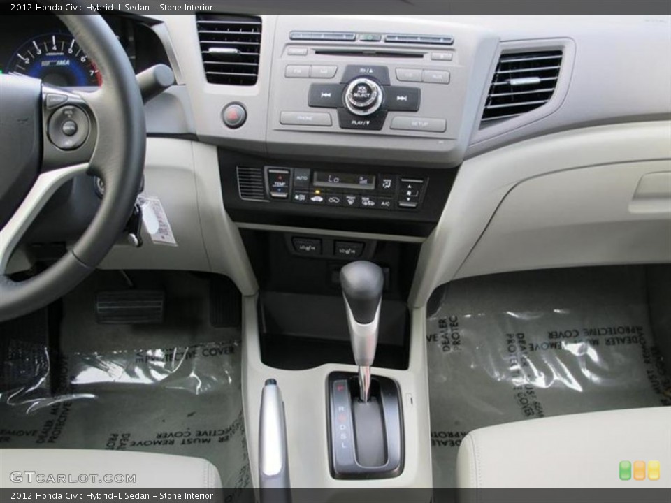 Stone Interior Controls for the 2012 Honda Civic Hybrid-L Sedan #55554831