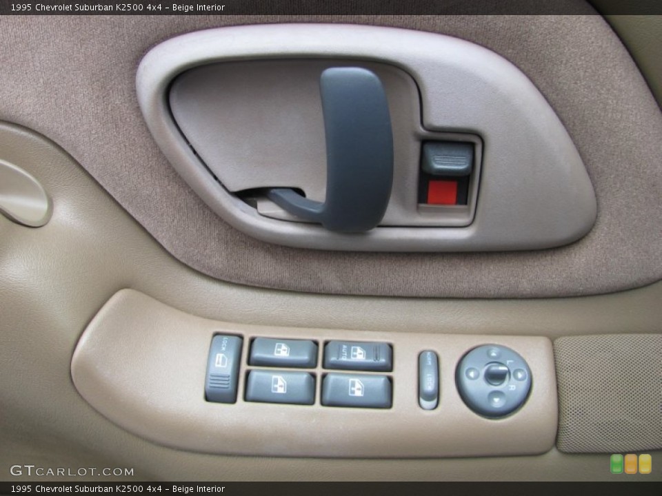 Beige Interior Controls for the 1995 Chevrolet Suburban K2500 4x4 #55555572
