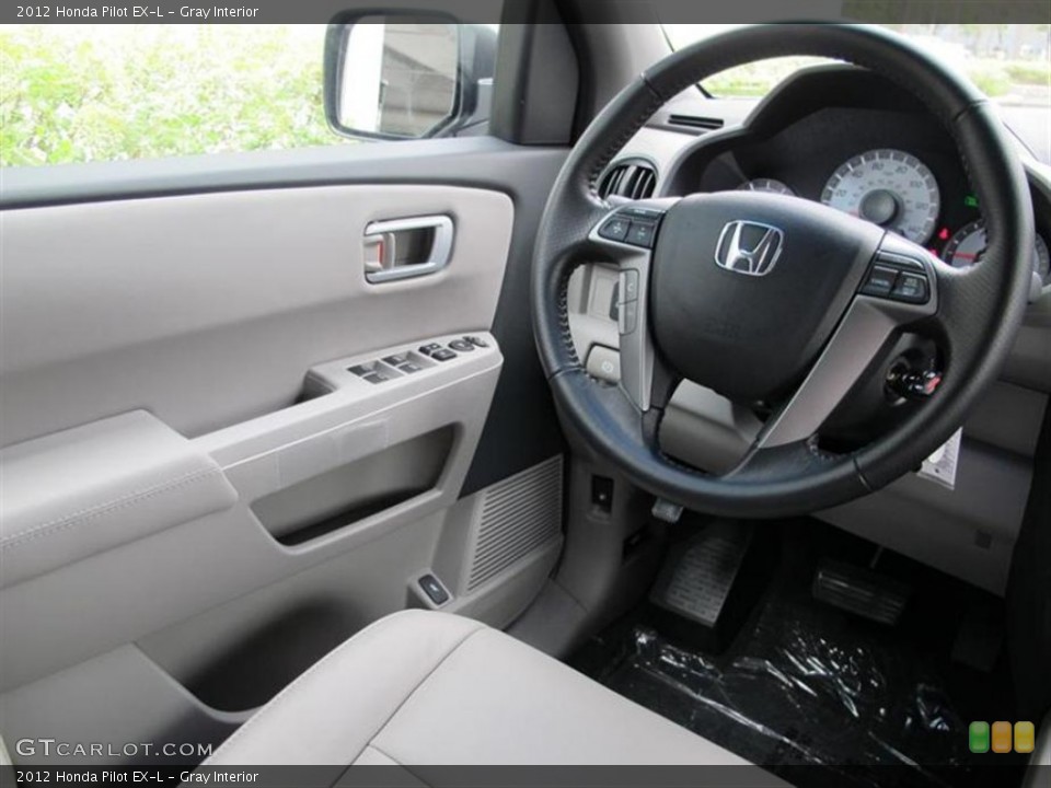 Gray Interior Steering Wheel for the 2012 Honda Pilot EX-L #55555677